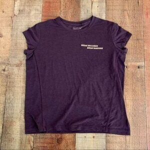 Athleta Girl Allyson Felix Purple Active Short Sleeve Top Tee T-Shirt Small 7